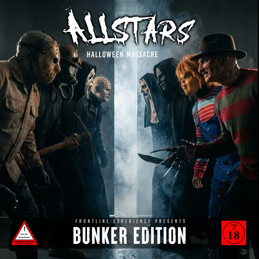 Flyer Allstars · Halloween Massacre – Halloween im Bunker Gosberg, Sa 31.10.